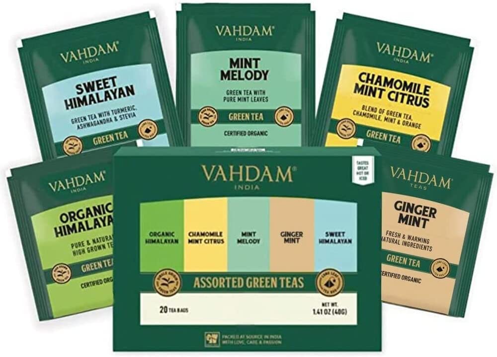 Assorted Green Teas Holiday Sampler, 5 Variants