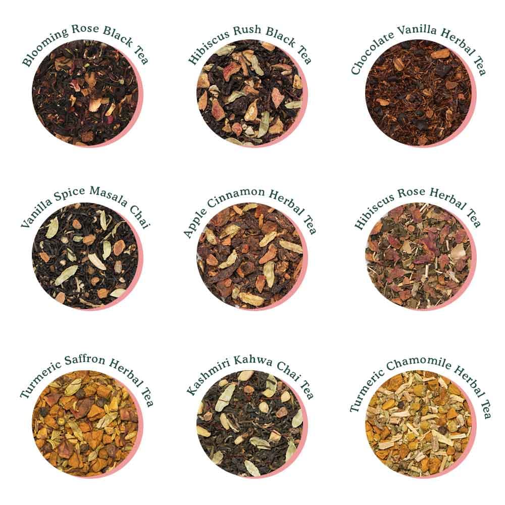 Weekend in Paris, Holiday Tea Gift, Set of 9