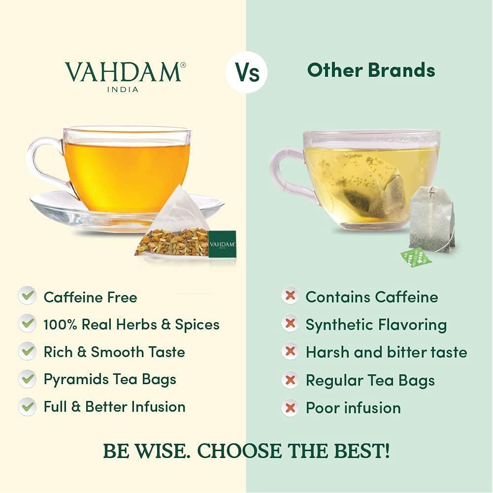 Turmeric Ashwagandha Herbal Tea Tisane, 100 Count