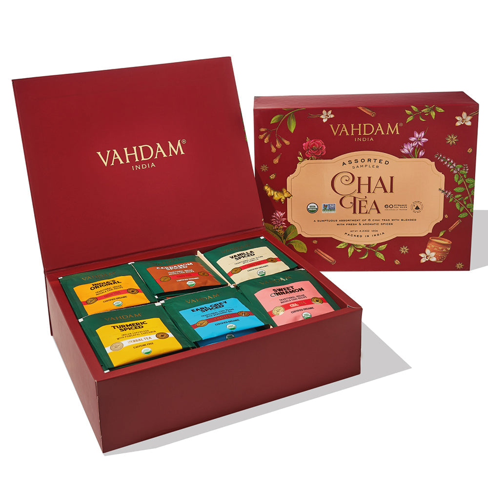 Chai Tea Assortment Holiday Gift Set, 6 Variants