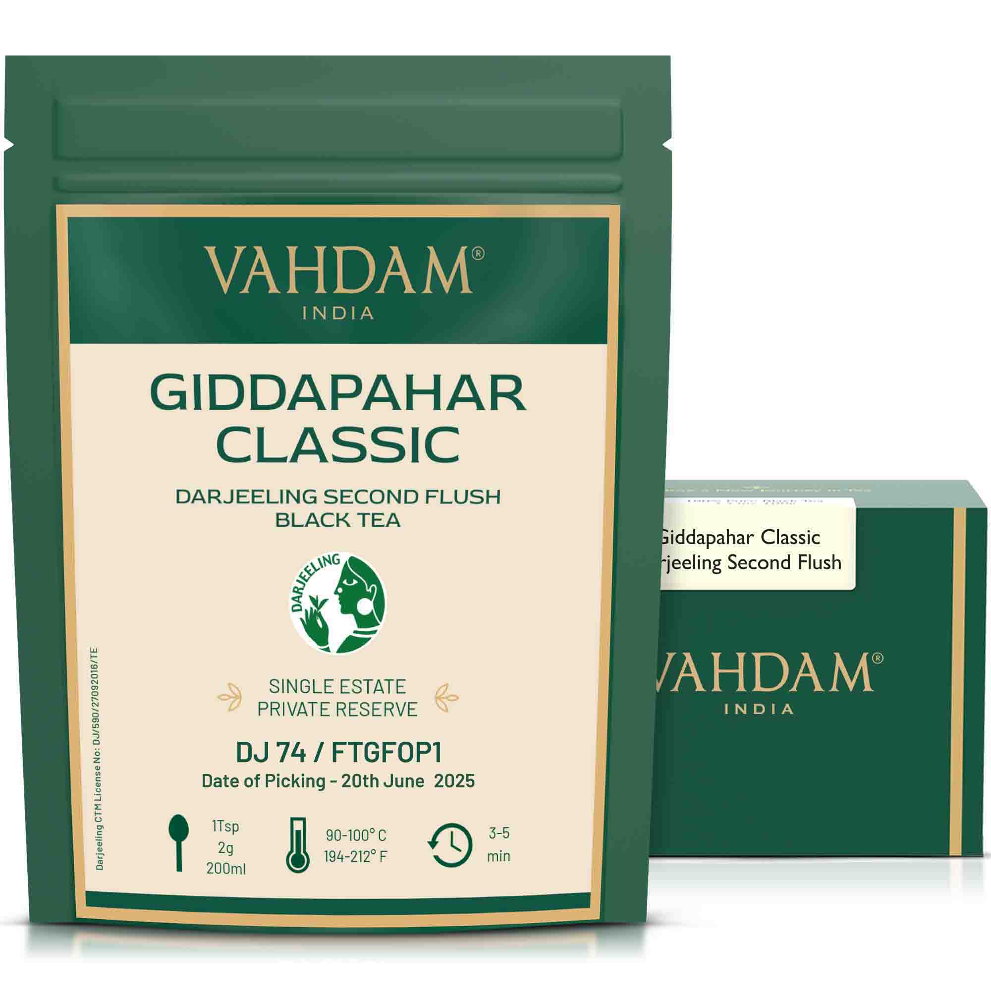 2025 Giddapahar Classic Darjeeling Second Flush Black Tea DJ 74/2025
