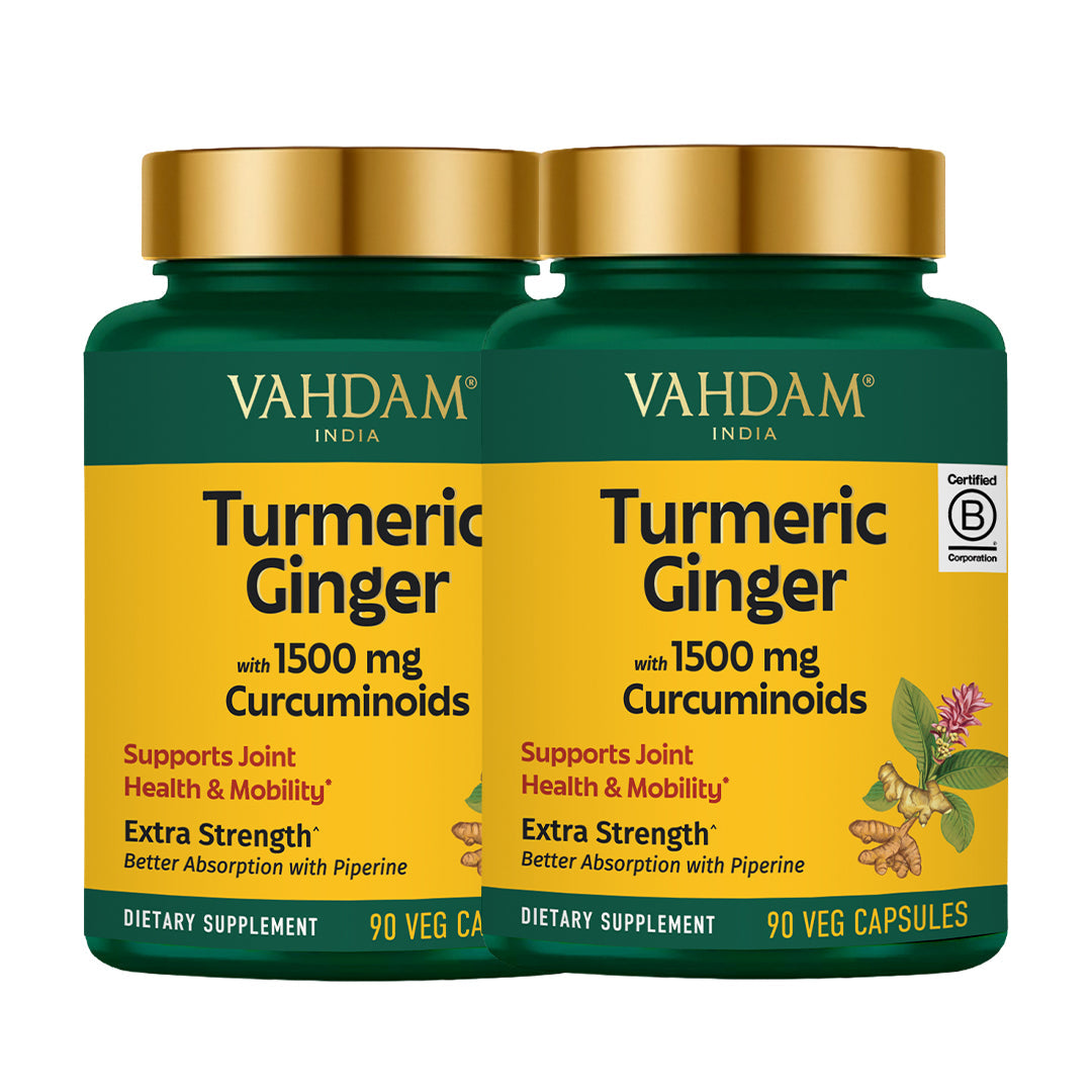 Vahdam Turmeric Ginger with 1500mg Curcumunoids