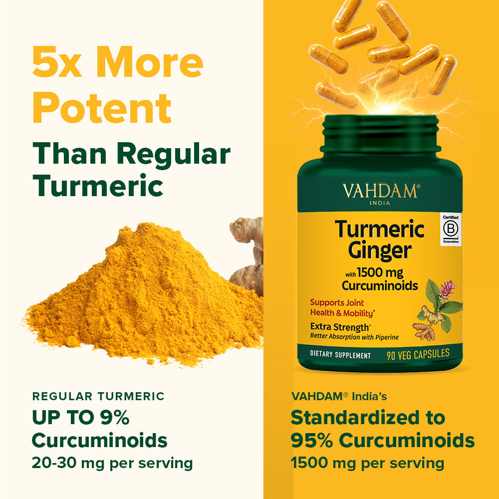 Vahdam Turmeric Ginger with 1500mg Curcumunoids