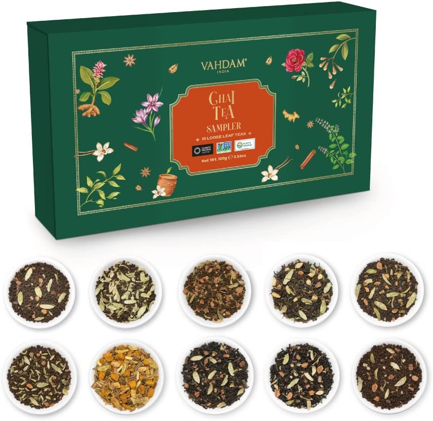Chai Teas Holiday Gift Sampler, 10 Teas