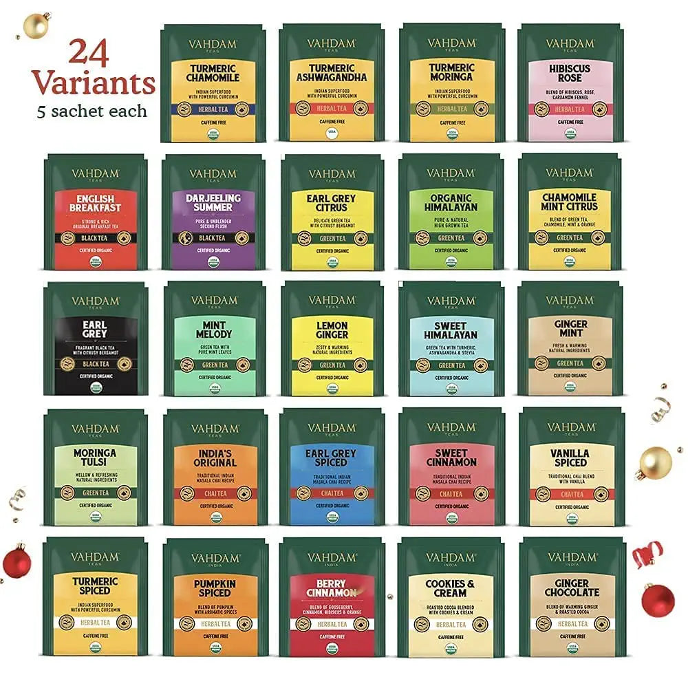 Classic Christmas Gift Set, 24 Variants, 120 Tea Bags