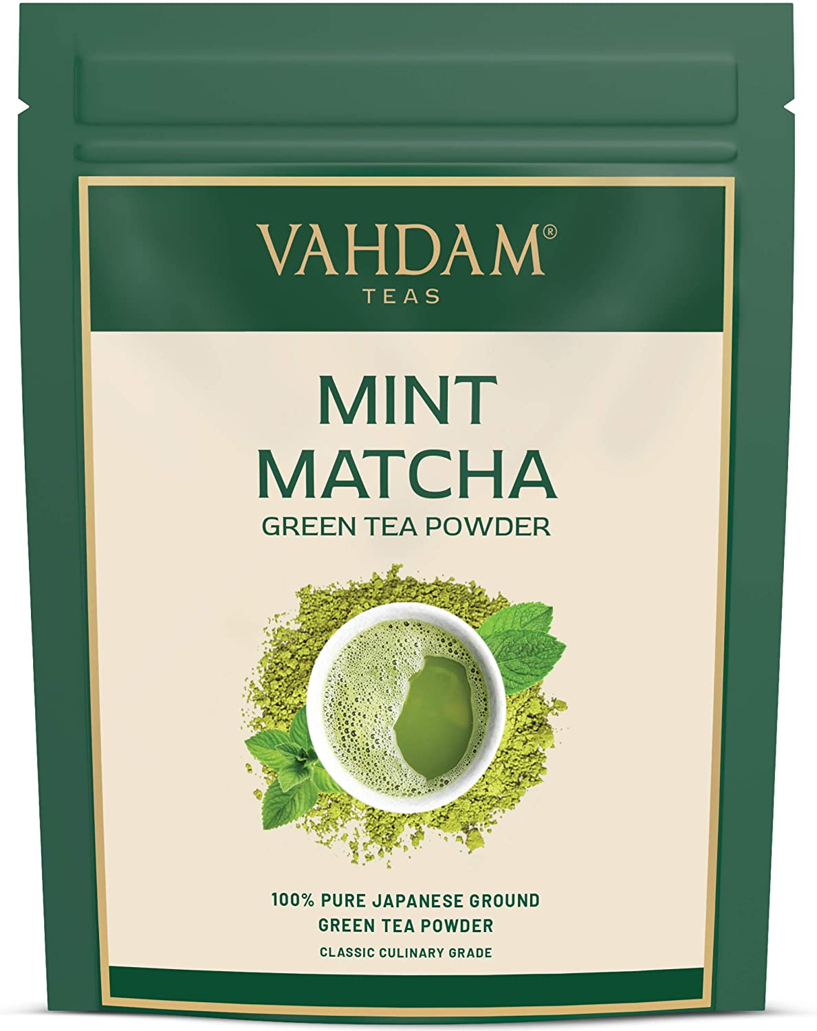 Mint Matcha Green Tea Powder, 3.53oz / 100g