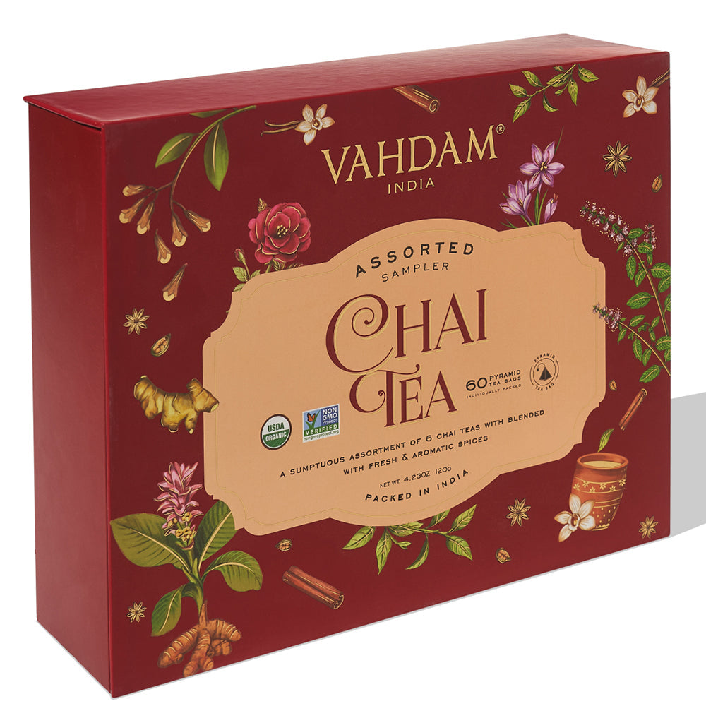 Chai Tea Assortment Holiday Gift Set, 6 Variants