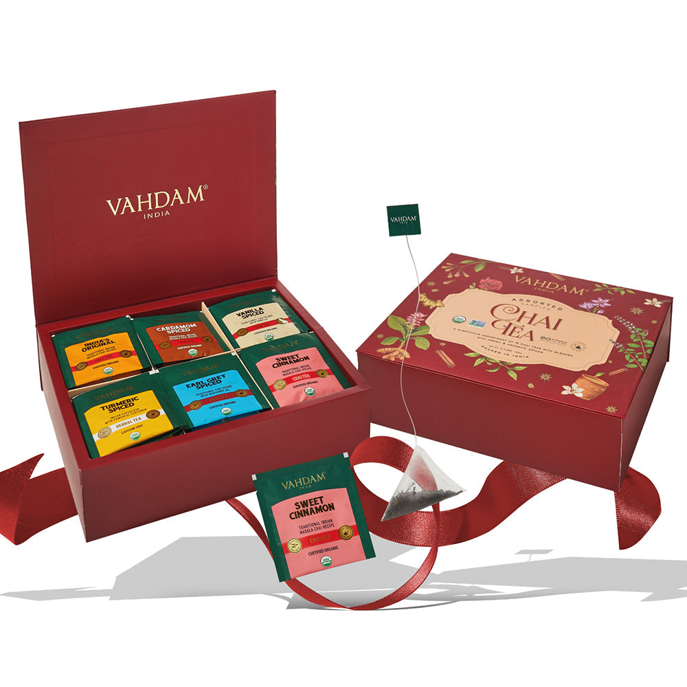 Chai Tea Assortment Holiday Gift Set, 6 Variants