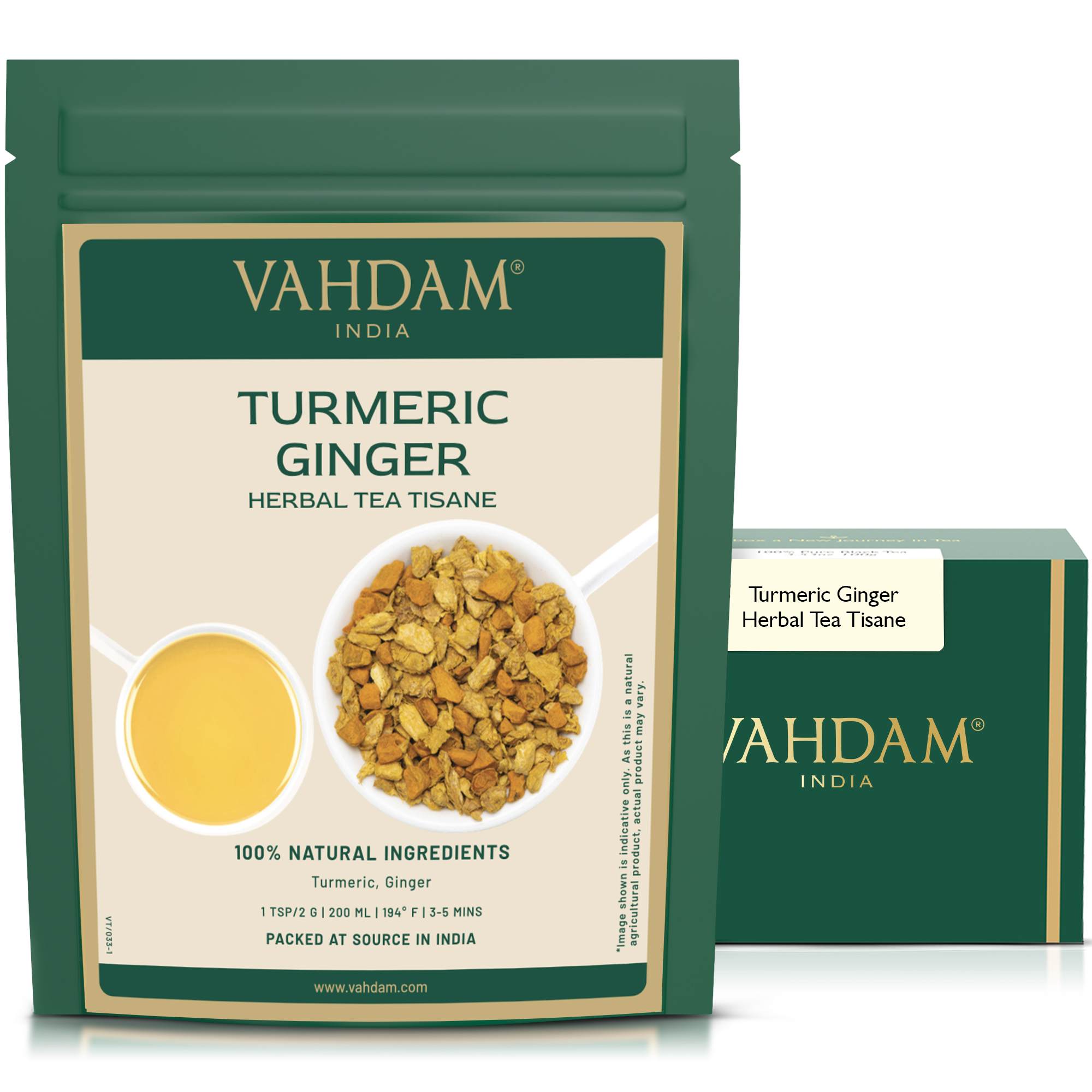 Turmeric Ginger Herbal Tea Tisane, 100g