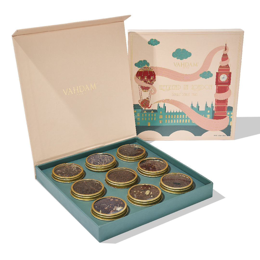 Weekend in London, Holiday Tea Gift, Set of 9